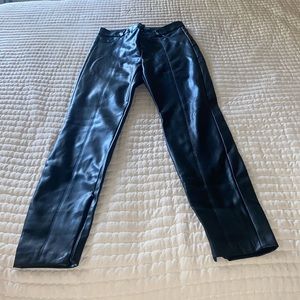 ZARA, Black Faux Leather pants.
